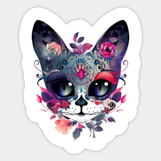 the fantasy witchy cat Sticker